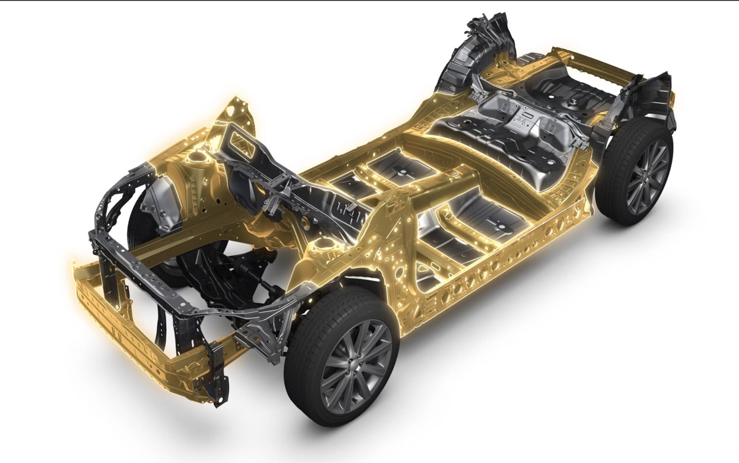 Đồ họa 3D bóc tách các lớp thép cường lực của hệ khung gầm SGP