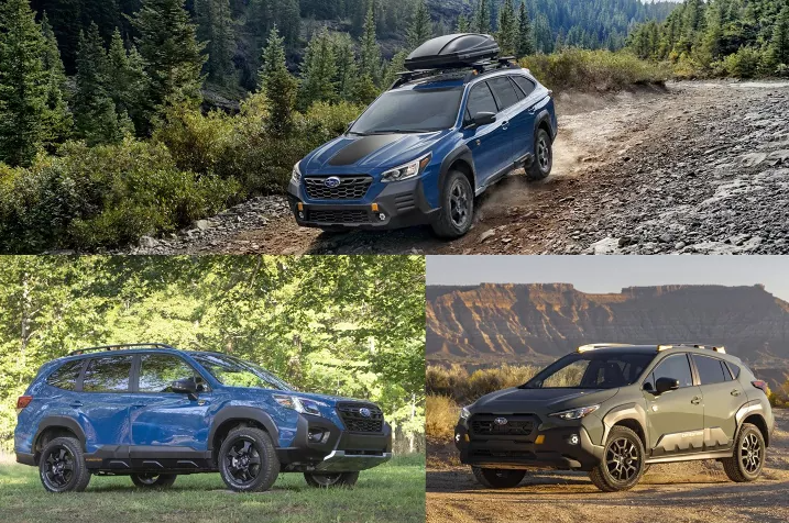 Đội hình xe SUV gầm cao của Subaru gồm Crosstrek, Forester và Outback